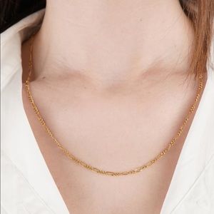 Mejuri Gold Flat Chain Necklace 